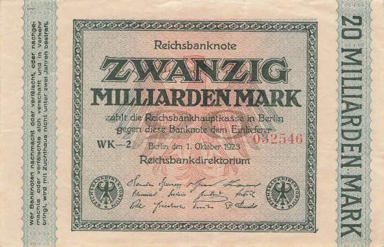 20 Milliarden Mark ro.115b WK